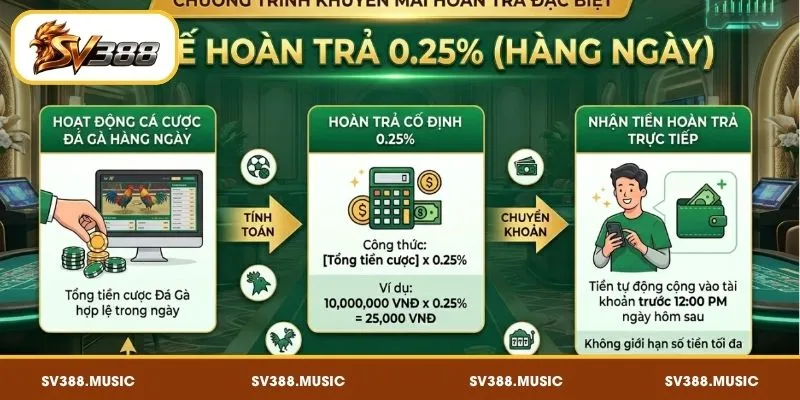 Đại lý tính cơ chế hoàn trả SV388