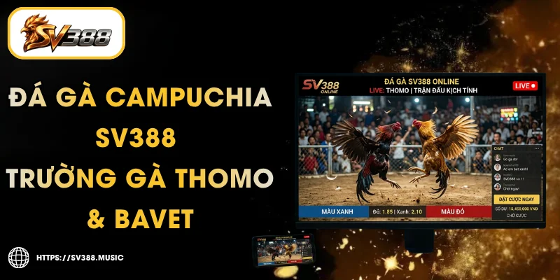 Đá Gà Campuchia SV388 – Trường Gà Thomo & Bavet