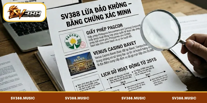 Đánh giá SV388 lừa đảo không dựa trên dữ liệu xác minh