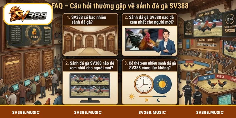 Sảnh Đá Gà SV388 – Bản Đồ Sảnh Hậu Đài 4 FAQ – Câu hỏi thường gặp về sảnh đá gà SV388